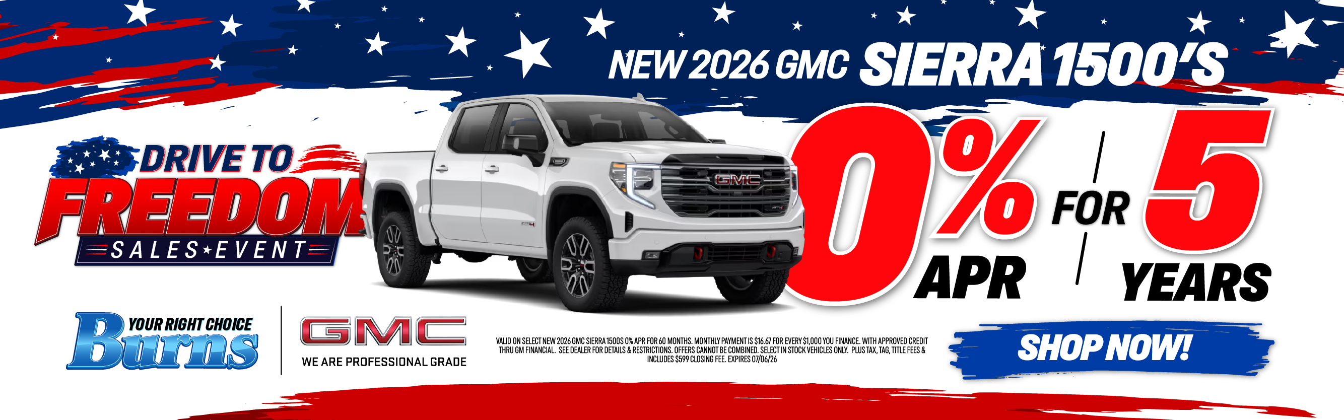 Sierra 1500 0% for 60 Months