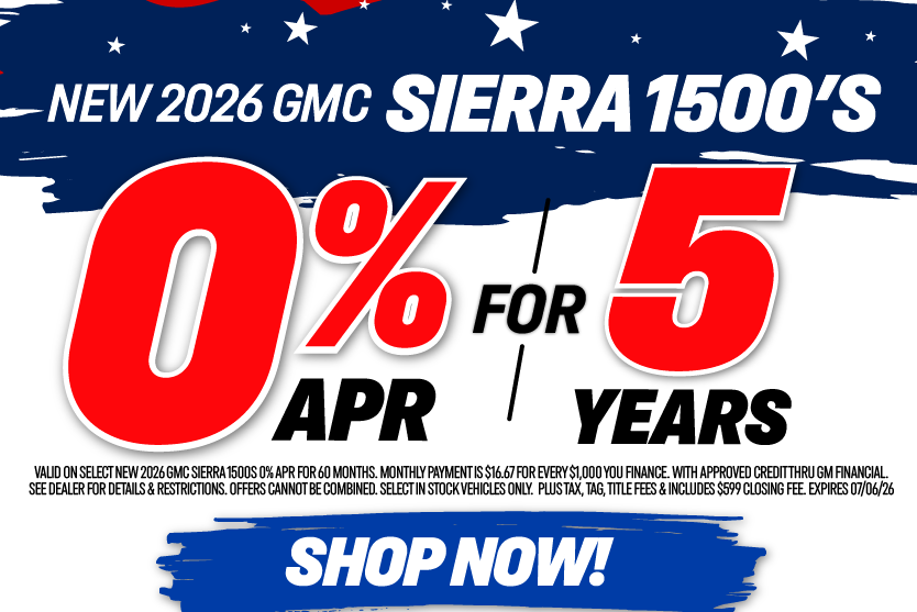 Sierra 1500 0% for 60 Months